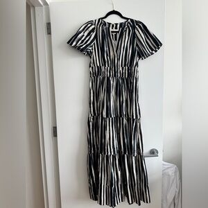 NWOT Anthropologie Somerset Maxi Dress CARBON Sz M